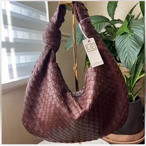 Urban Expressions Brown Woven Hobo Bag